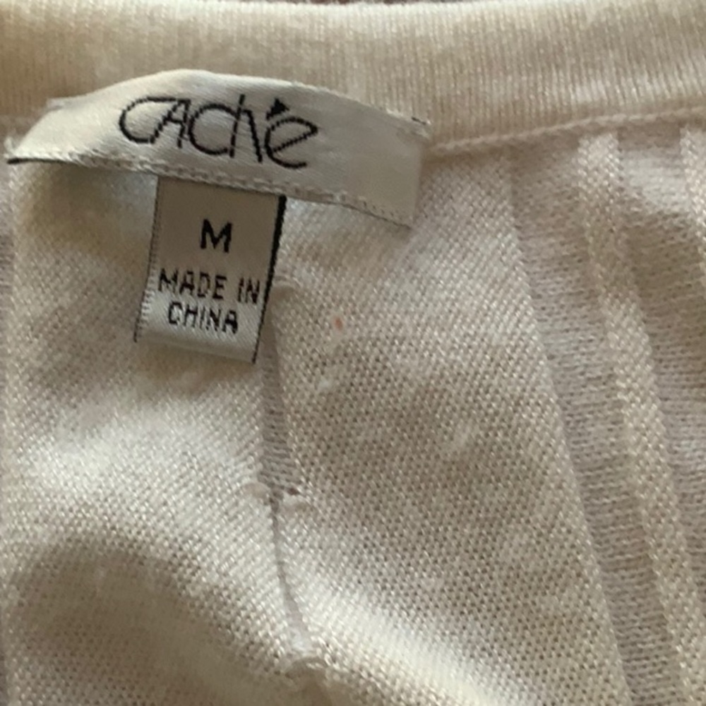 Cache Tunic Cream Color Size Medium - image 4
